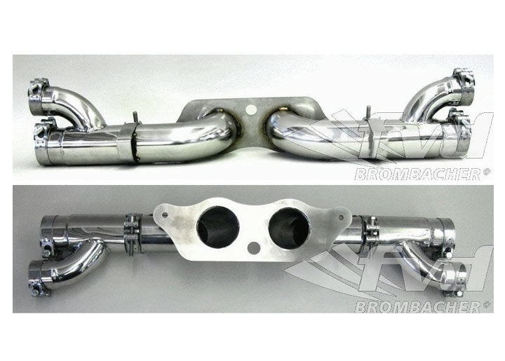 Center Muffler Bypass 997 GT3/RS Brombacher  Stainless Steel,  without Tips