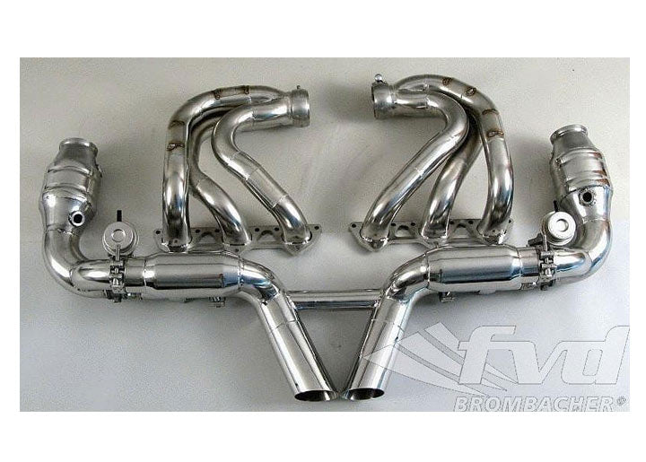 Exhaust System with valves 997 GT3/RS Brombacher incl. RSR style tips