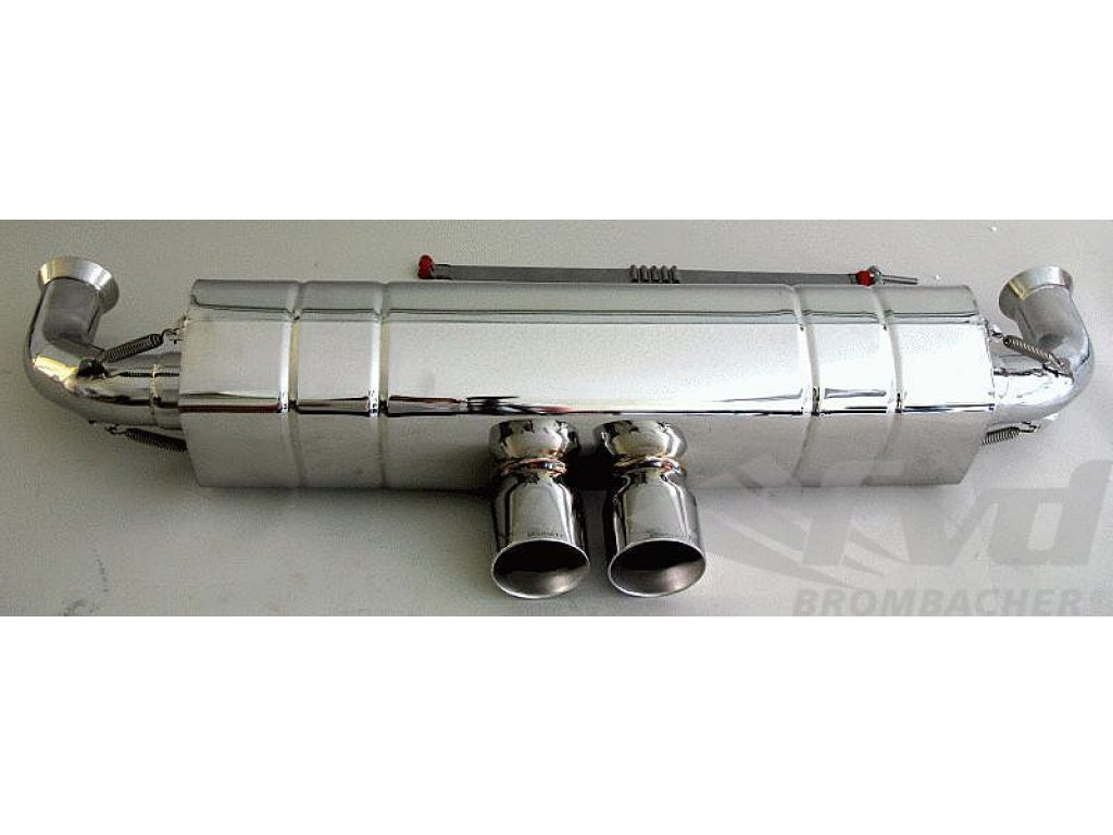 Sport Muffler 997.1 GT3 Brombacher , Stainless Steel, RSR-Style Tips and muffler bypass