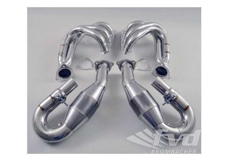 Exhaust System for OEM Sport Mufflers 997 05-08 Headers 63,5mm, 200 Cell Catatytics