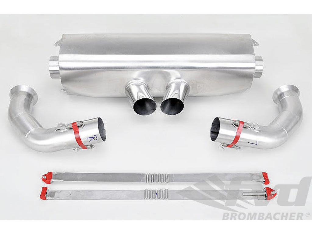 Sport Muffler 997.2 GT3 (2010 +) Brombacher (Sound Version), Dual 2x90 mm RSR style tips