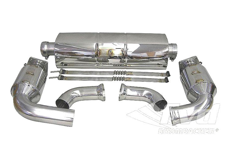Sport Muffler 997.2 TT Brombacher (Sound Version), Stainless Steel, 200 Cell Sport Cats