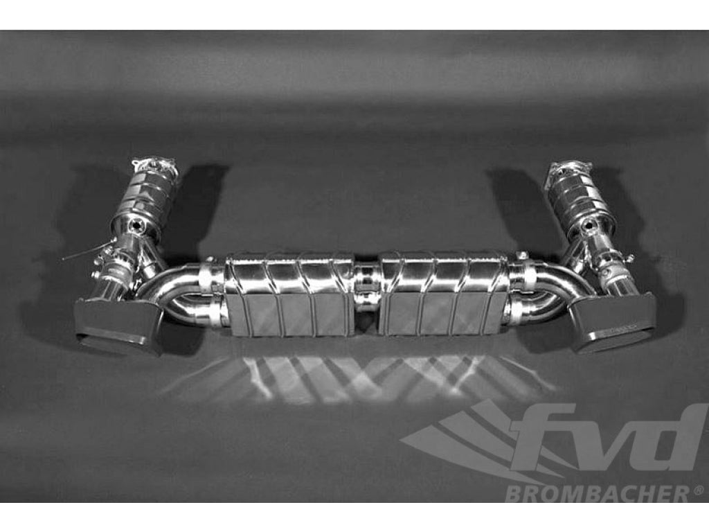 Valved Exhaust System 997.1 Turbo / GT2 / GT2 RS - Capristo - 200 Cell Cats - Includes Tips