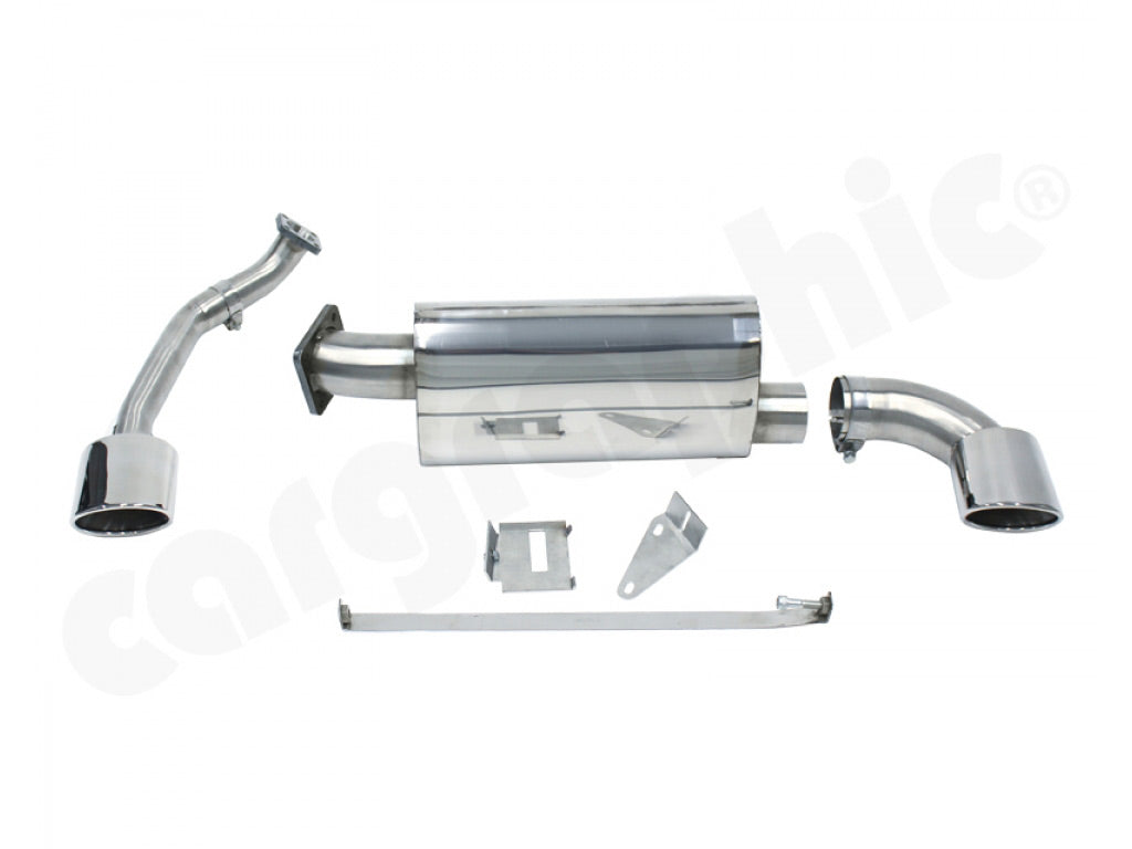 Cargraphic Silencer Super Sound with Tailpipes 89x115mm Oval Rolled In 965 3.6L