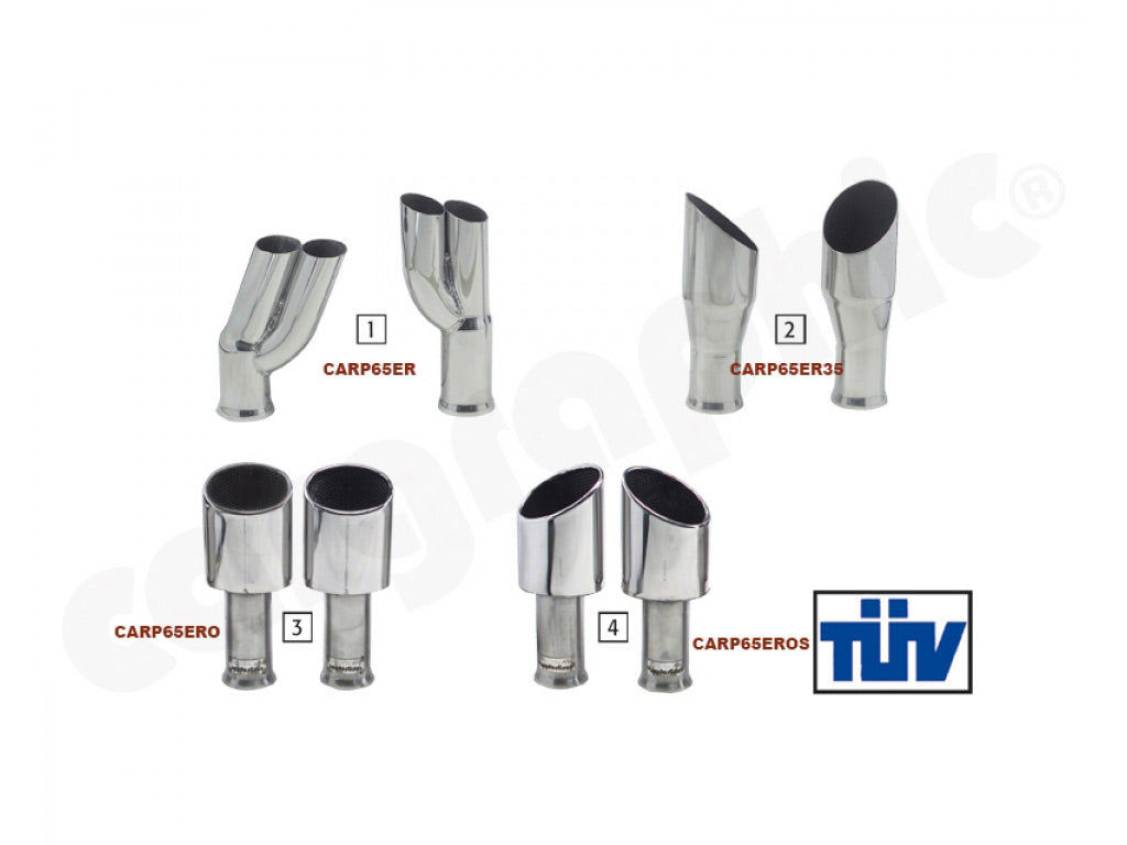 Cargraphic Tailpipe Set Double End Polished