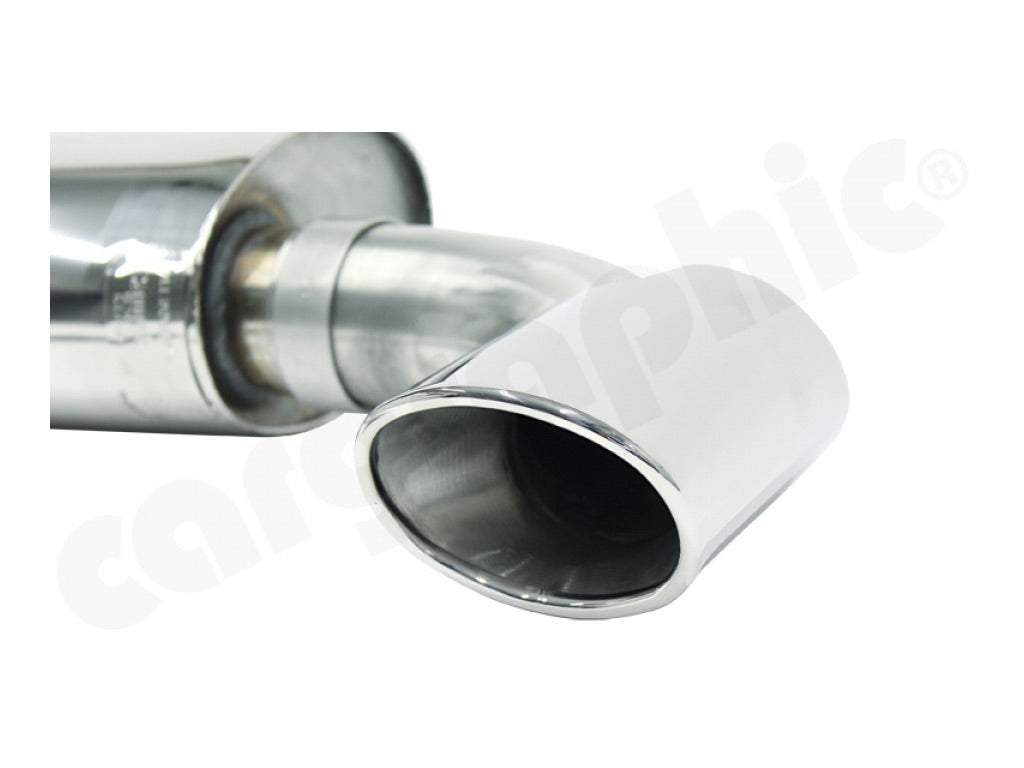 Cargraphic Silencer Super Sound with Tailpipes 89x115mm Oval Rolled In 965 3.3L