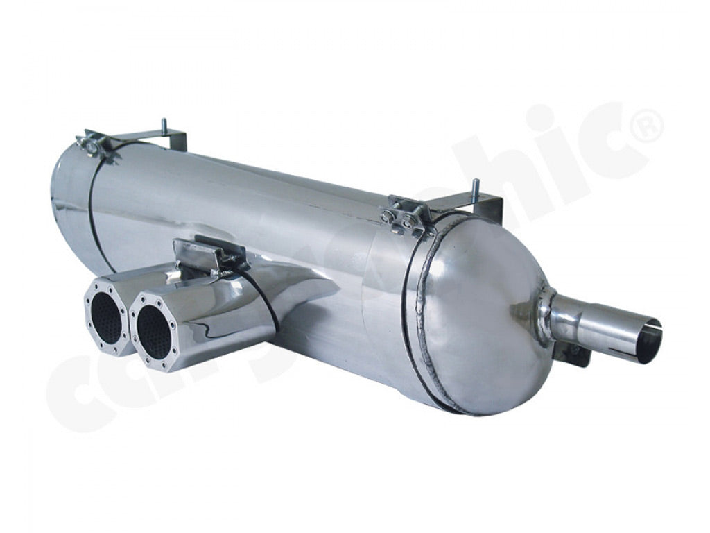 Cargraphic Silencer Tuv Sound Version with 2x89mm Octagon Perforated Tailpipe