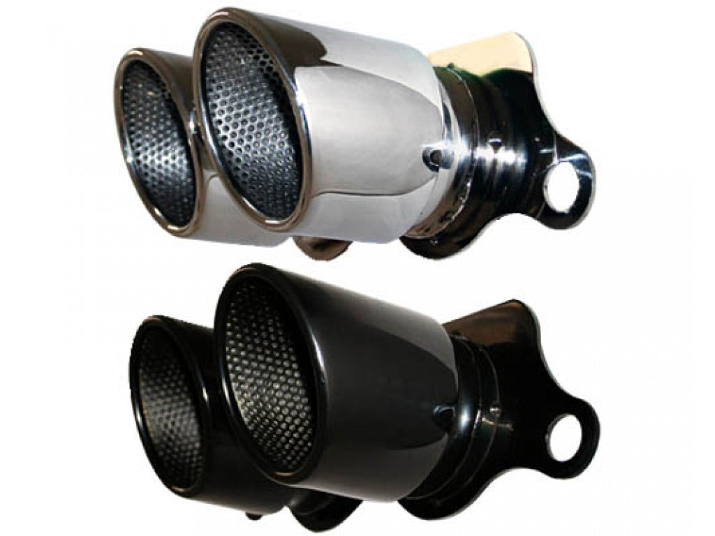 Cargraphic Stainless Steel Polsished Exhaust Tips w/ Perforated Insert