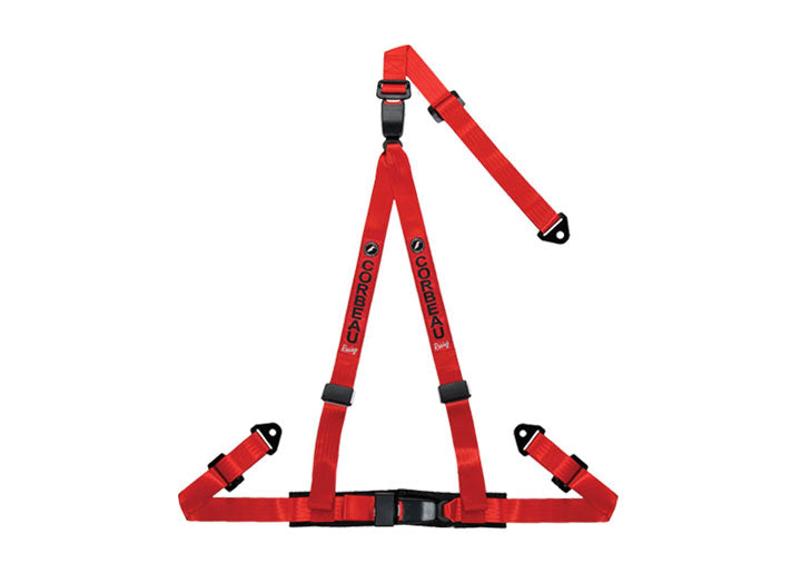 Corbeau 2-Inch Double Release Harness Belt, seat belt Red