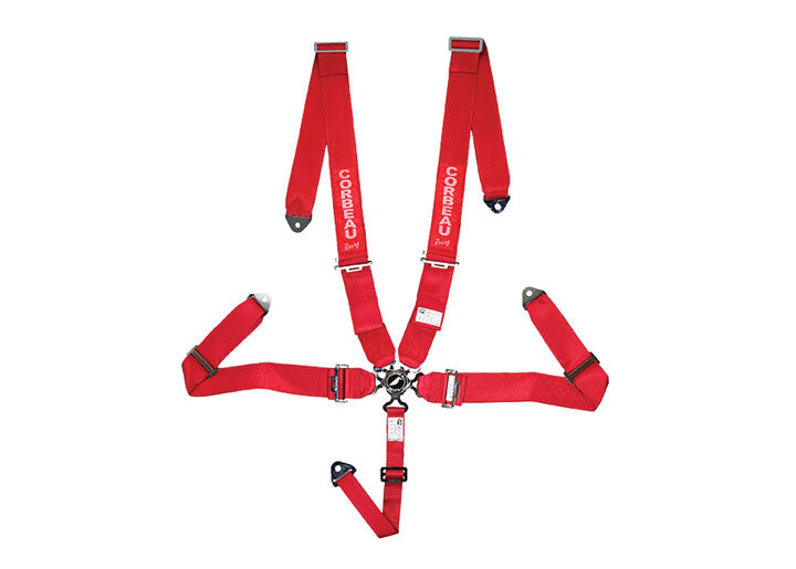 Corbeau 3-Inch 5-Point Harness,  seat belt Red