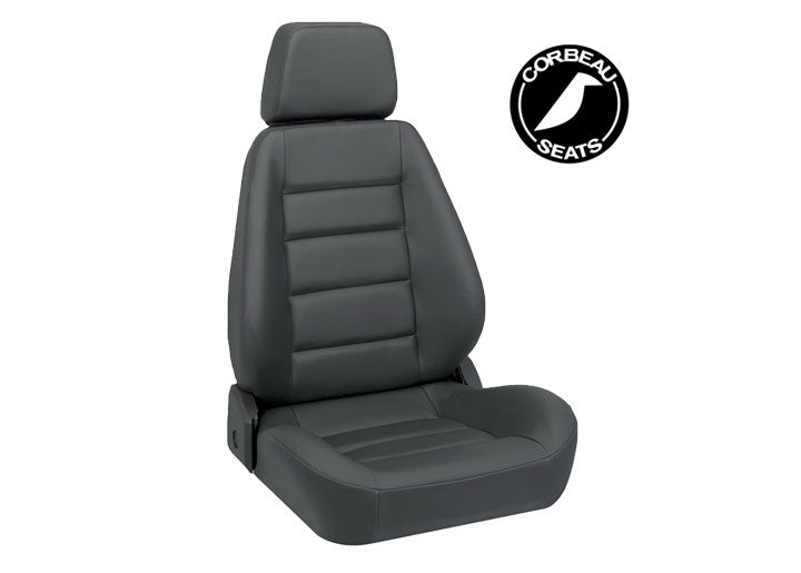 Corbeau Sport Seat, Black Vinyl - pair