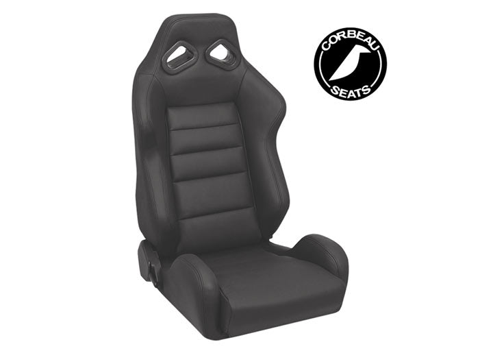 Corbeau TRS Black Leather Seat