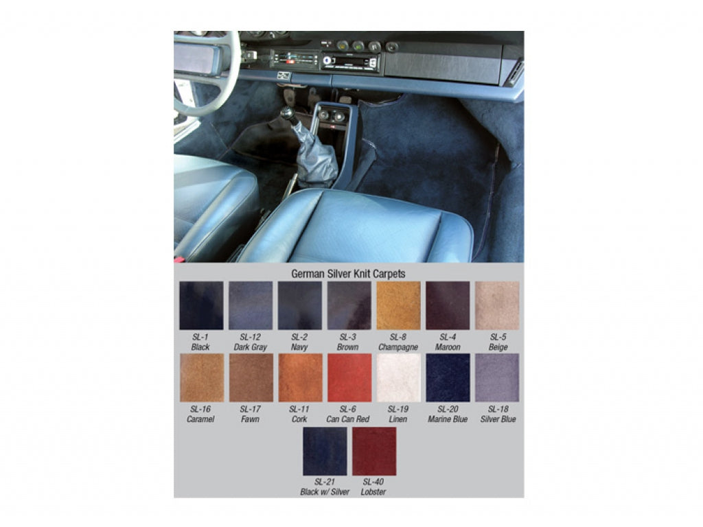 GERMAN sliver knit CARPET KIT: 1987-89 911
