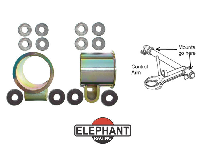 Elephant Racing low friction control arm mounts, Set