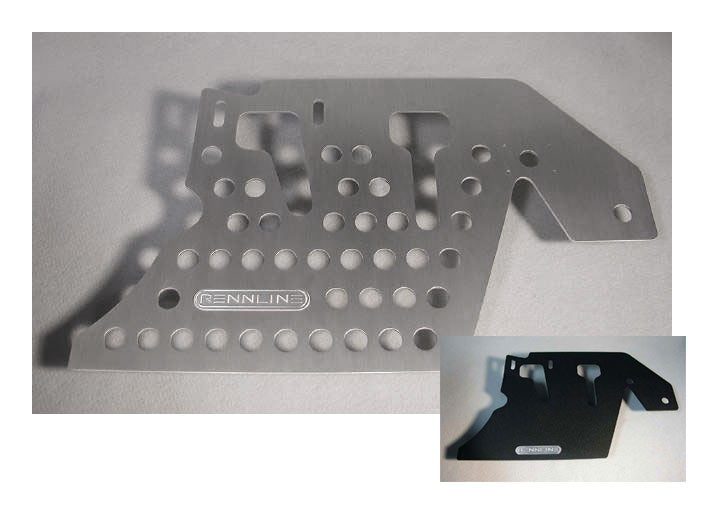 Rennline Perforated Aluminum Floorboard, Drivers Side, Black 914