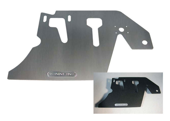 Rennline Solid Aluminum Floorboard, Drivers Side, Black