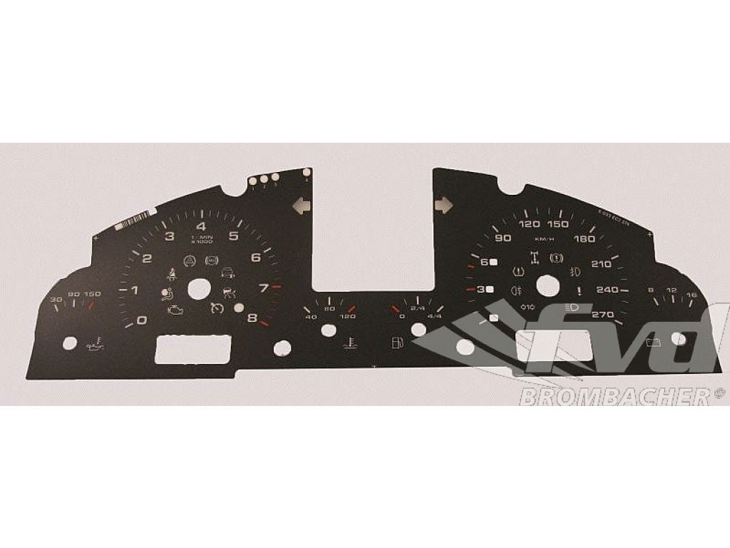 Cayenne S/V6 Gauge Faces (black-km/h) Schalter/Tiptronic