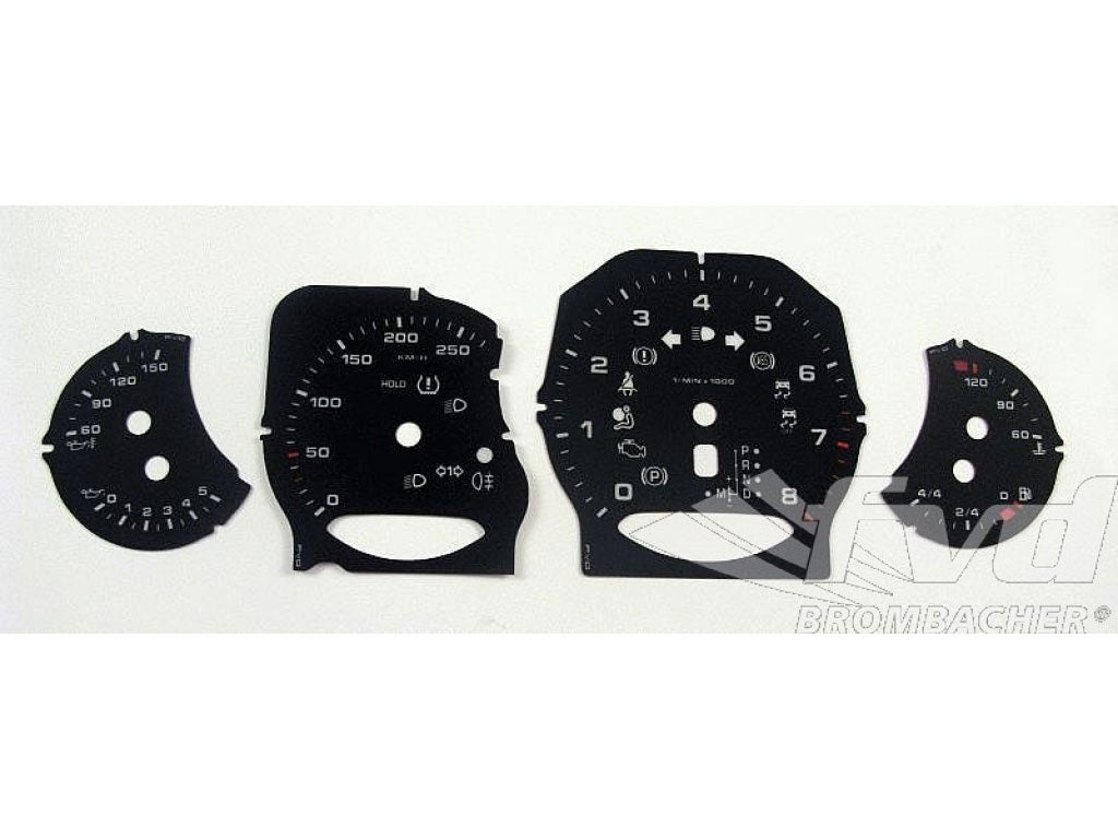 Cayenne V6/S 958 Gauge Faces (black-km/h)