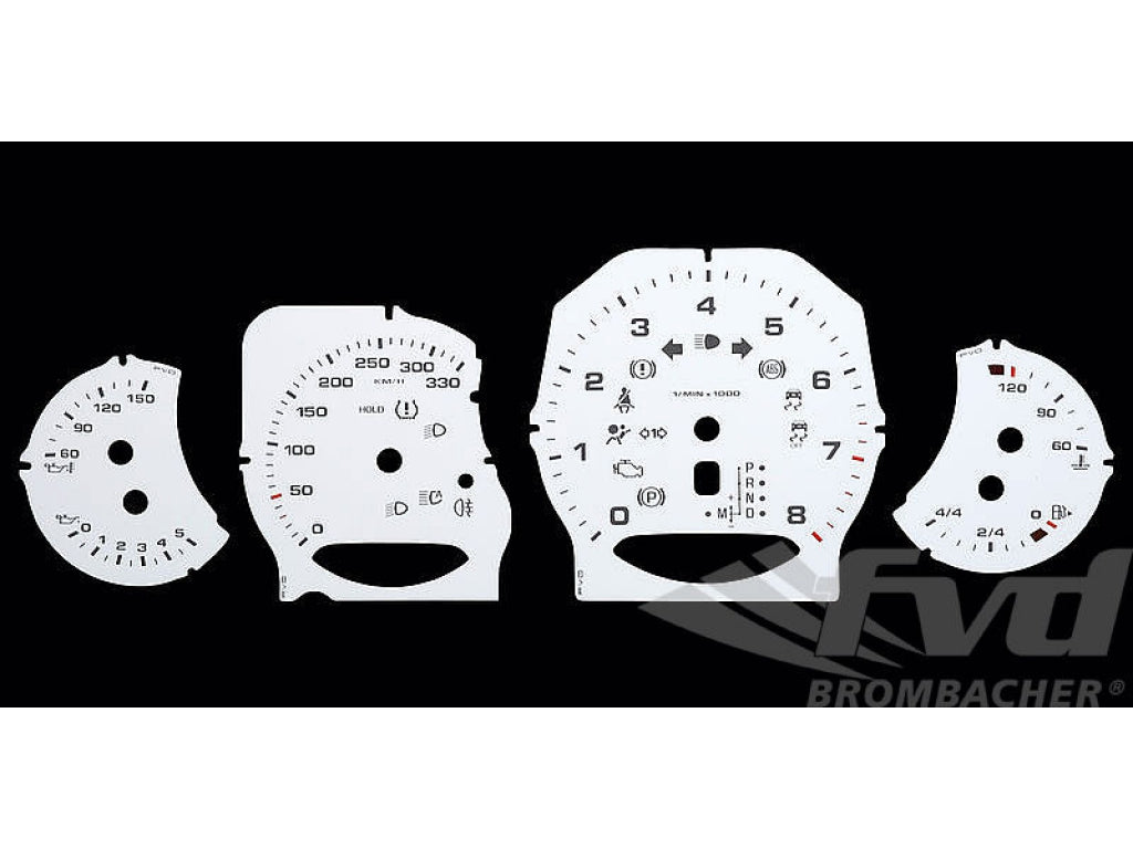 Gauge Faces white Panamera S PDK Km/h 330