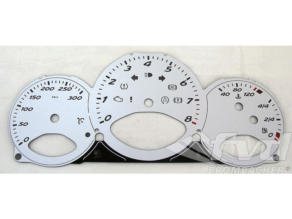 Gauge Faces Silver 987,987C - KPH - Manual