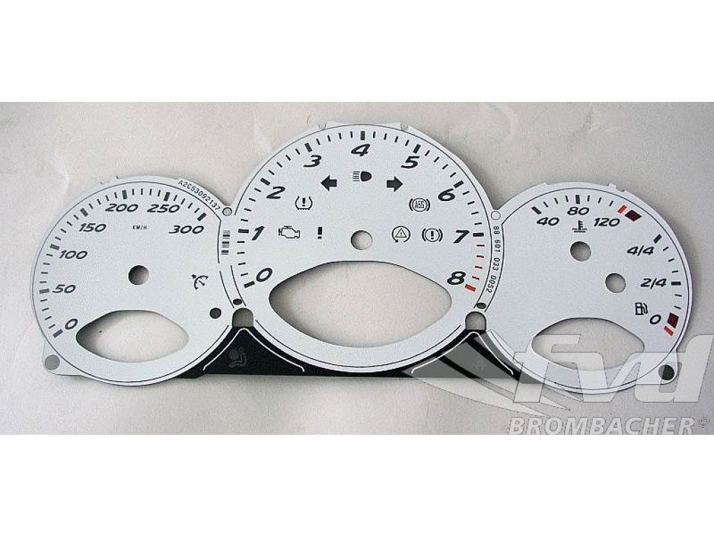 Gauge Faces White 987,987C - KPH - Manual