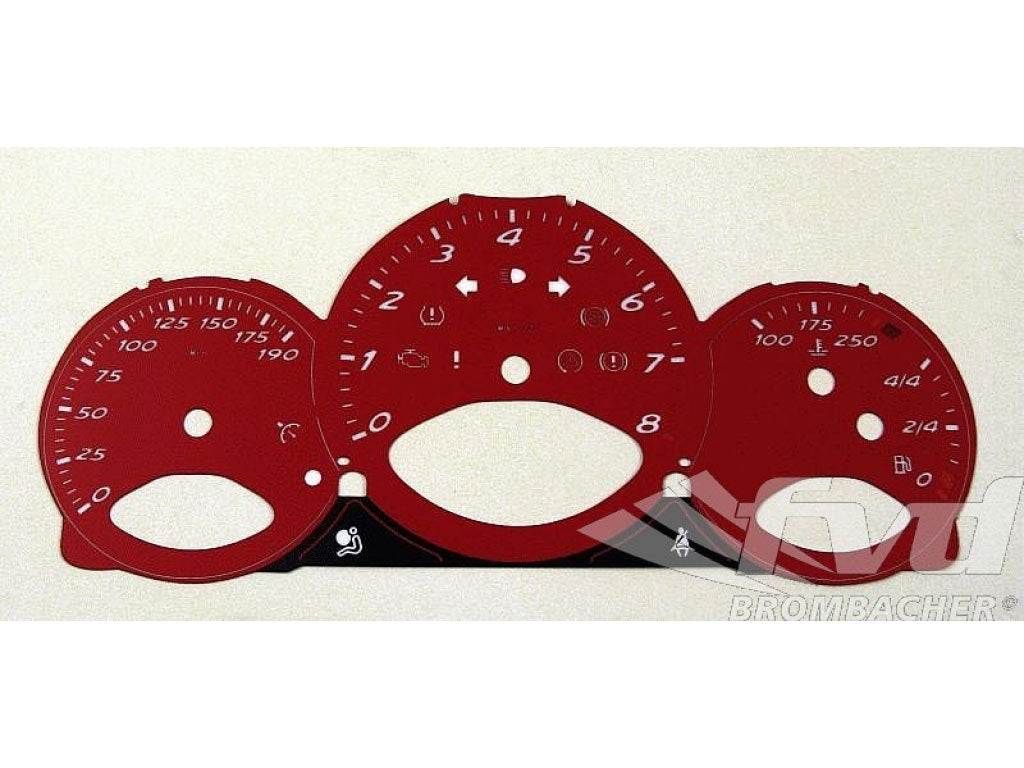 Gauge Faces Guards Red 987,987C - MPH - Manual