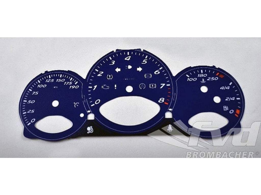 Gauge Faces Cobalt blue 987,987C - MPH - Manual
