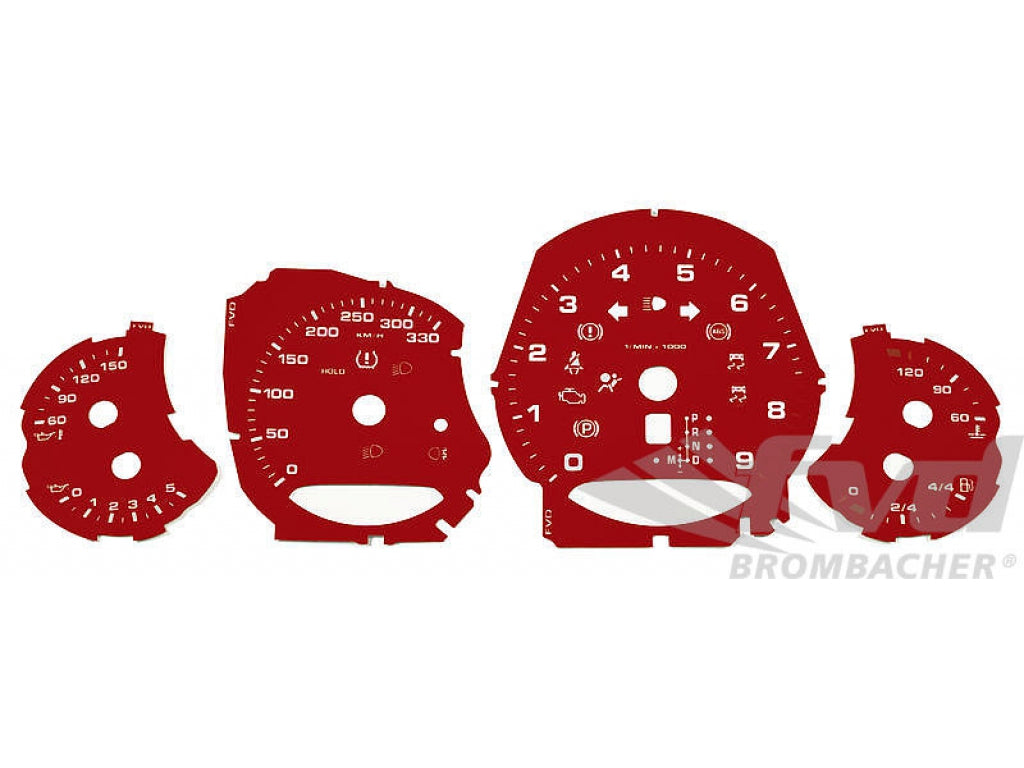 Gauge Faces guards red 991 PDK km/h