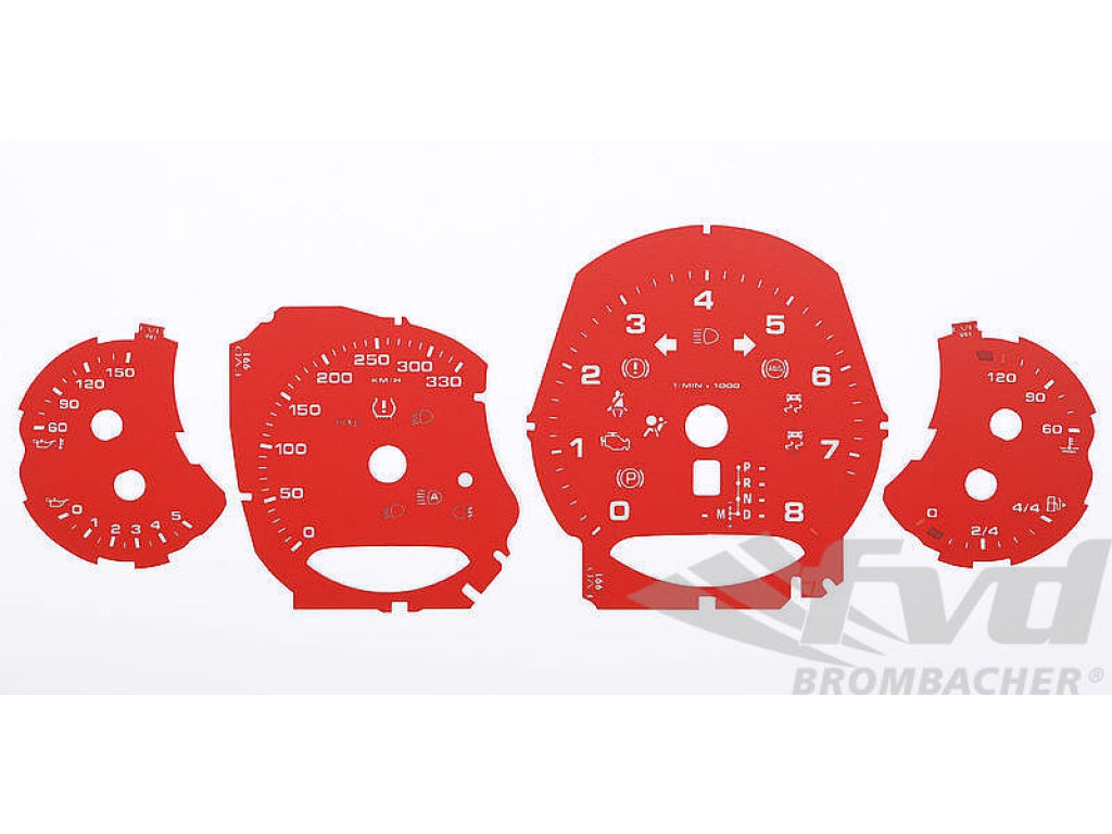 Instrument Face Set 991.2 - Guards Red - PDK - KPH