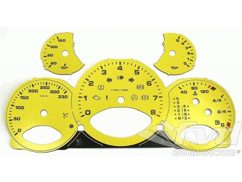 Gauge Faces speed yellow 997 Km/h, Tiptronic