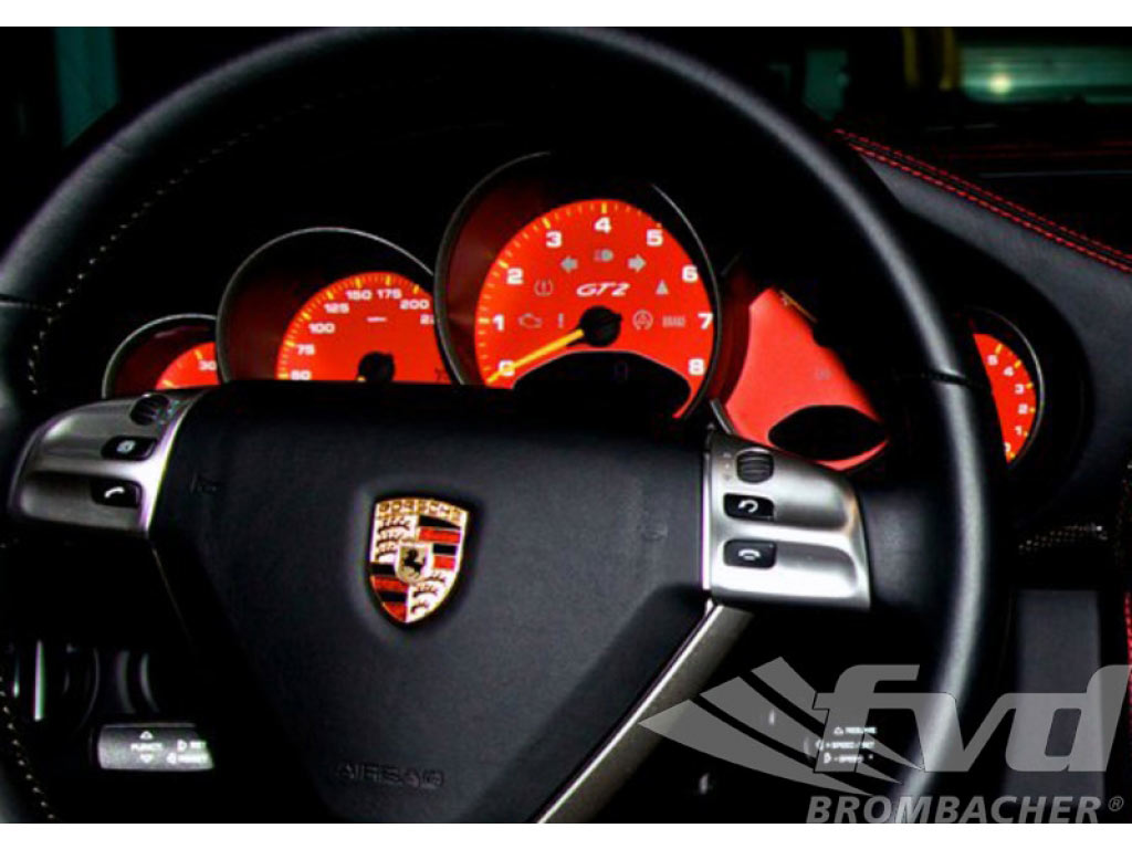 Gauge Faces guards red 997 Km/h Tiptronic