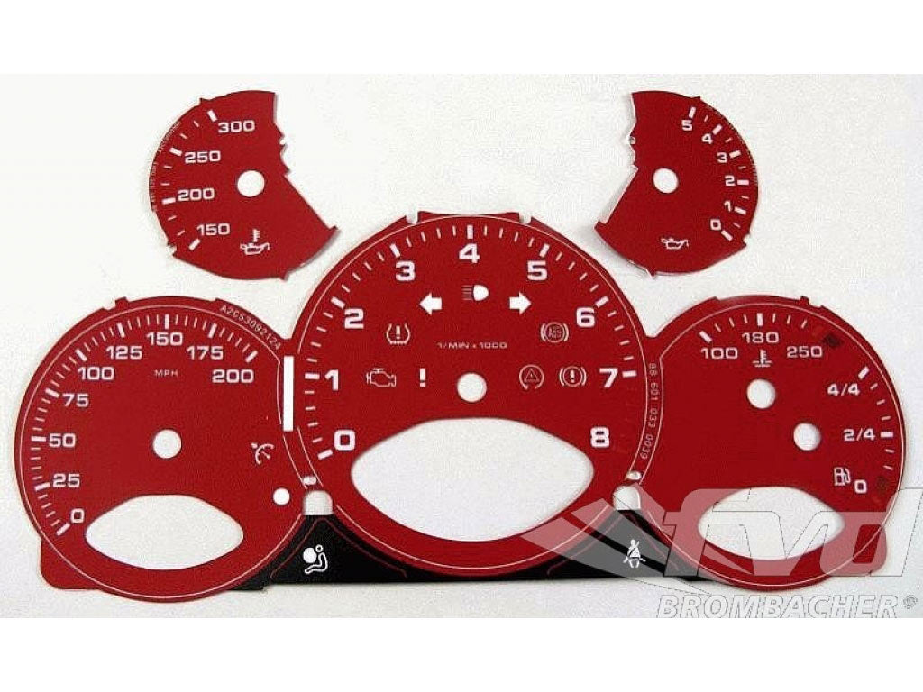 Gauge Faces guards red 997 MPH, Shifter