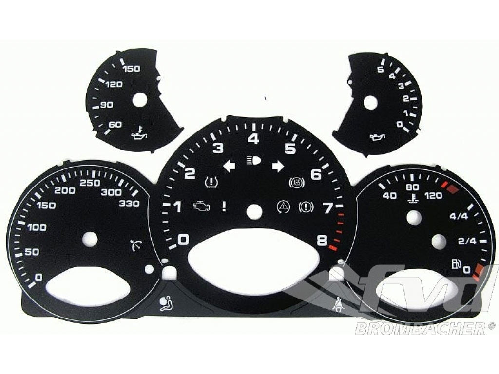 Gauge Faces Black 997-2 Manual Km/h