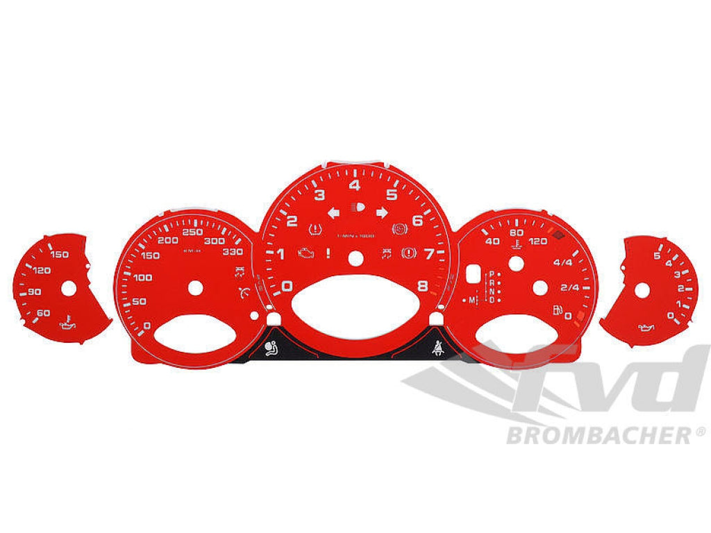 Gauge Faces guards red 997-2 PDK km/h w/ GTS Logo