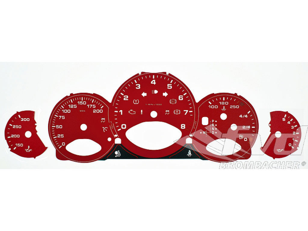 Gauge Faces red 997-2 PDK MPH/200