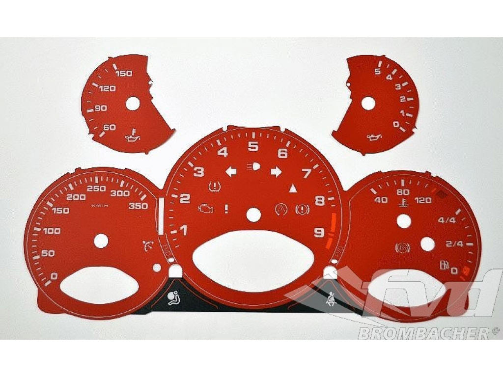 Gauge Faces guards red 997.2 GT3/RS manual km/h