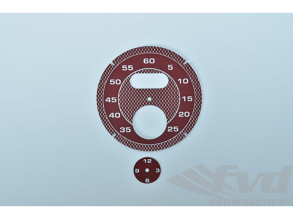 Sport Chrono Instrument Face - Bordeaux Red - Diamond Pattern