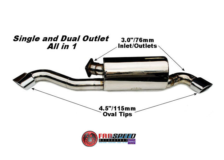 Fabspeed Maxflo Performance Exhaust System for 930/911 Turbo 1976-89, Dual exit
