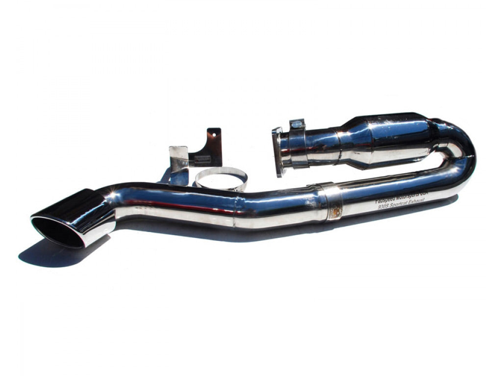 Fabspeed Single Outlet Supercup Race Exhaust System with Oval Style Tip|Polished Chrome