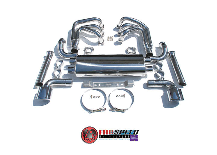 Fabspeed 964 Carrera RSR Header Muffler Kit, WITHout heat exchange, with Oval Style Tips, without Sport Cats