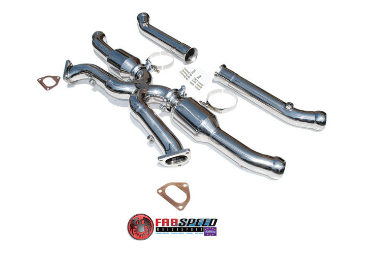 Fabspeed Sport Cat X-Pipe - Bischoff style flanges