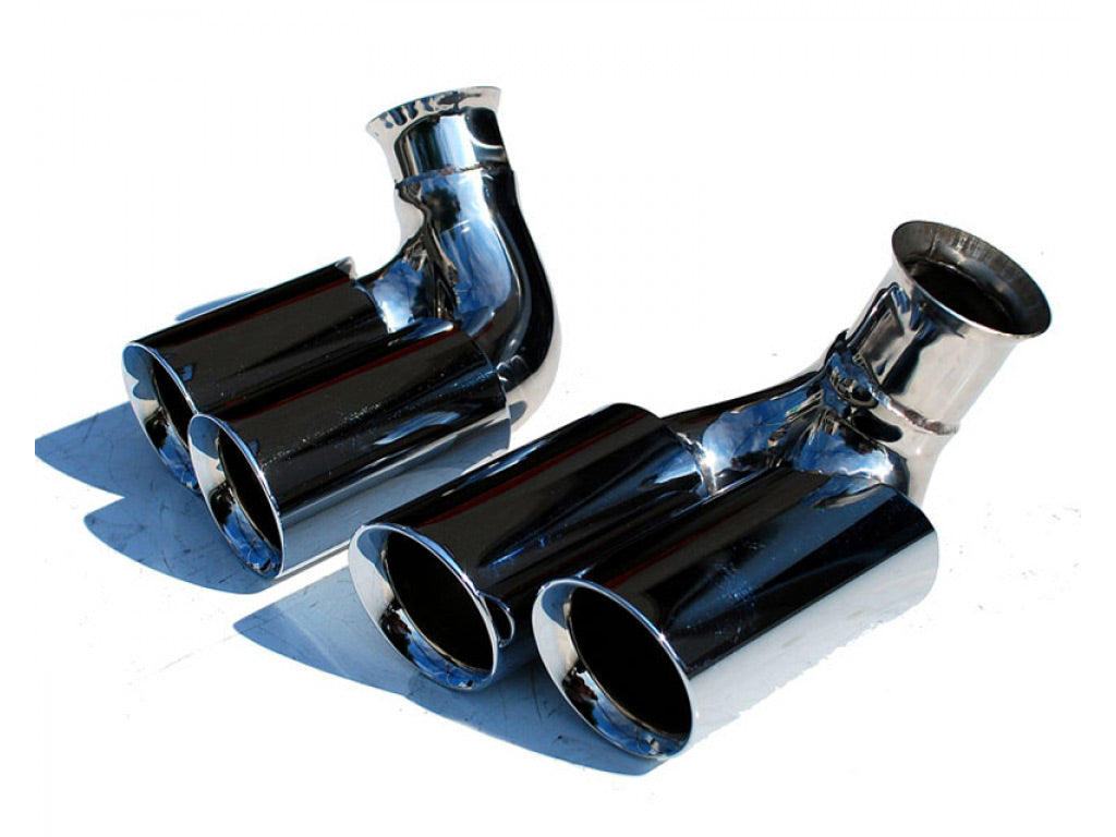 Fabspeed Deluxe Quad Style Tips|Long Polished Chrome