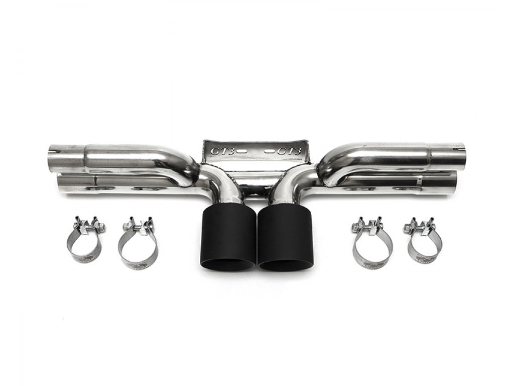 Fabspeed Center Muffler Bypass Pipe with Tips|Black