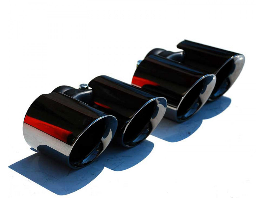 Fabspeed Deluxe Quad Style Tips|Black Chrome