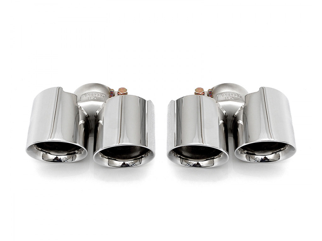 Fabspeed Deluxe Quad Style Tips|Polished Chrome Carrera S