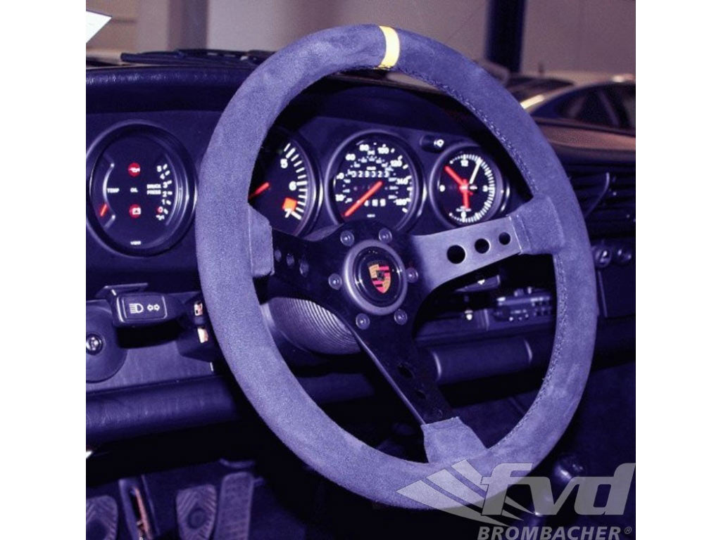 steering wheel Rally 350mm black suede without TUV, incl. hub and horn pad