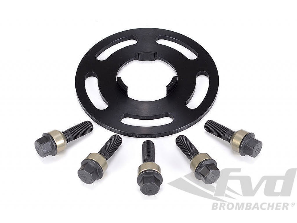 Wheel Spacer - 7mm - Hub Centric - Anodized with Bolts - Black - Sold Individually