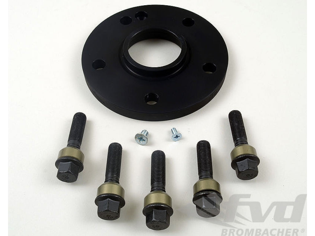Wheel Spacer - 15 mm - Hub Centric - Anodized with Bolts - Black - Sold Individually