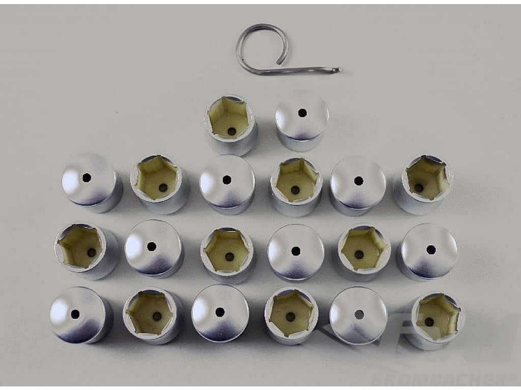 Wheel Bolt / Nut Cover Set - Matte Silver