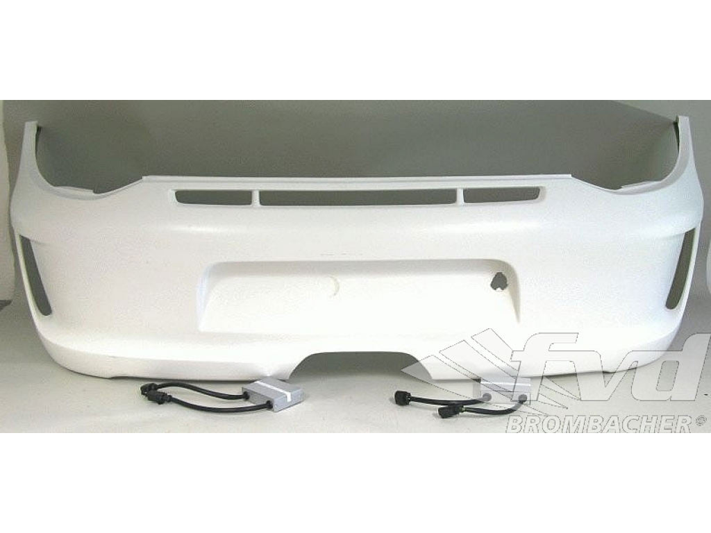 Facelift-Rear Bumper GT3 2010 Look (center exit), includes LED electronic box